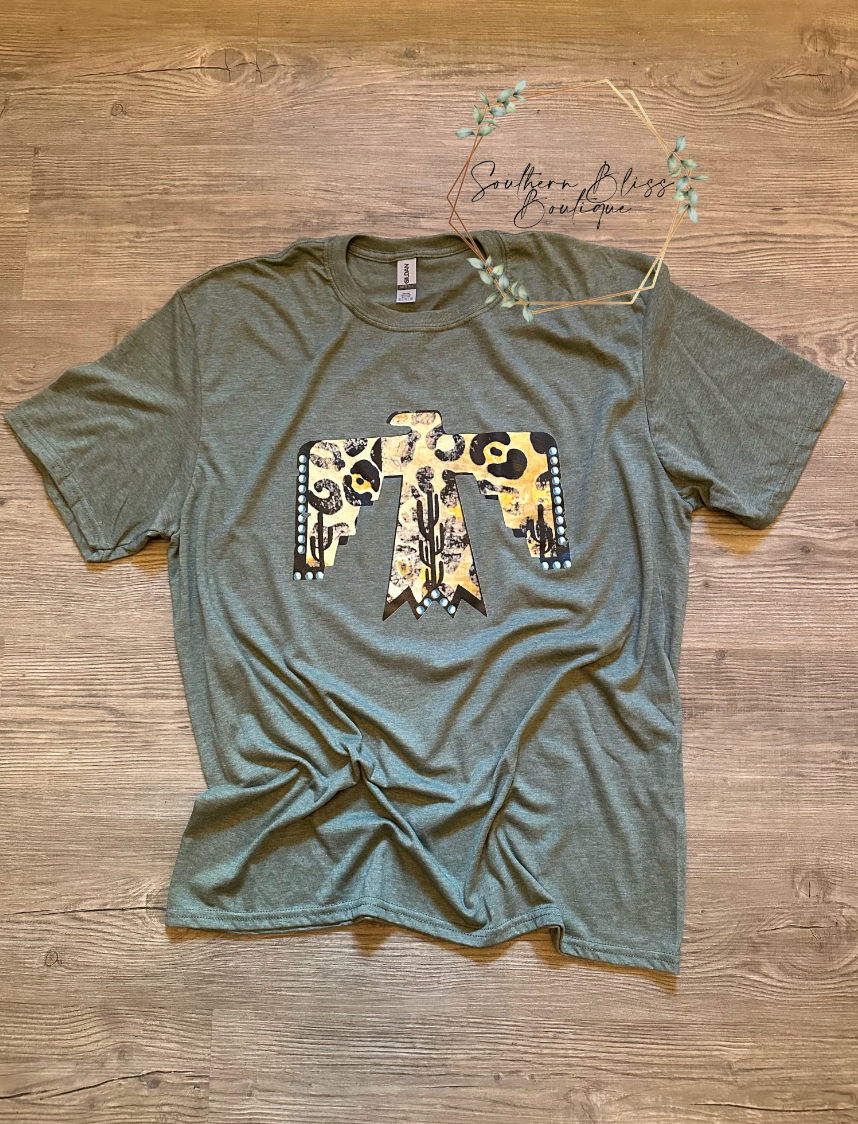 Leopard Aztec Bird Tee