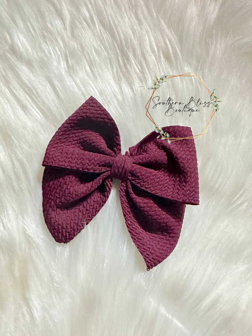 Burgundy Sailor Bow